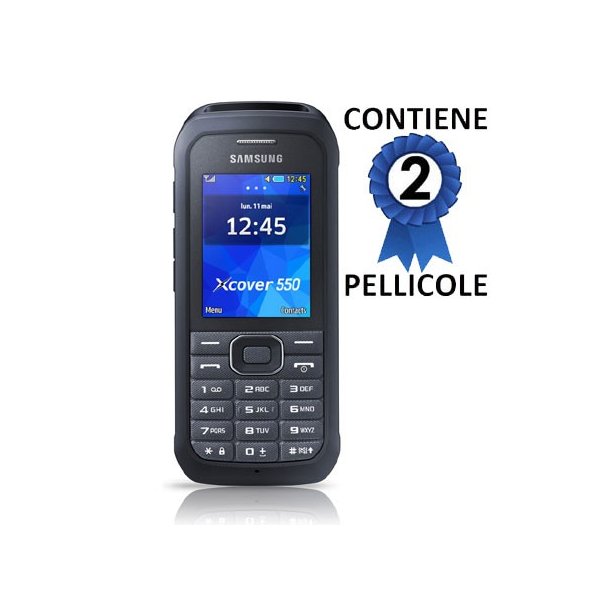 PELLICOLA PROTEGGI DISPLAY per SAMSUNG SM-B550H GALAXY XCOVER 550 CONFEZIONE 2 PEZZI