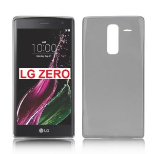 CUSTODIA GEL TPU SILICONE per LG ZERO, H650E COLORE NERO TRASPARENTE