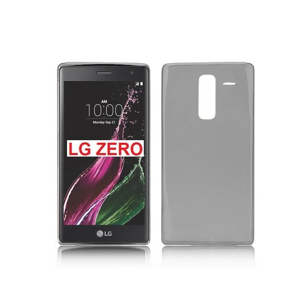 CUSTODIA GEL TPU SILICONE per LG ZERO, H650E COLORE NERO TRASPARENTE