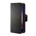 CUSTODIA FLIP ORIZZONTALE SIMILPELLE per HUAWEI ASCEND Y625 CON INTERNO IN TPU, STAND E CHIUSURA MAGNETICA COLORE NERO