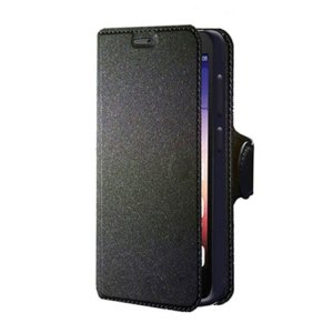 CUSTODIA FLIP ORIZZONTALE SIMILPELLE per HUAWEI ASCEND Y625 CON INTERNO IN TPU, STAND E CHIUSURA MAGNETICA COLORE NERO