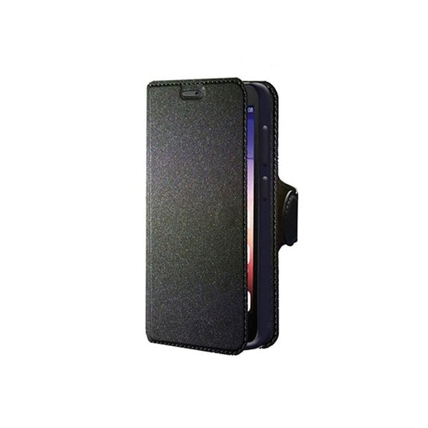 CUSTODIA FLIP ORIZZONTALE SIMILPELLE per HUAWEI ASCEND Y625 CON INTERNO IN TPU, STAND E CHIUSURA MAGNETICA COLORE NERO