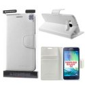 CUSTODIA FLIP ORIZZONTALE PELLE per SAMSUNG SM-A300 GALAXY A3 (NO VERSIONE 2016) CON INTERNO IN TPU E STAND BIANCO MERCURY