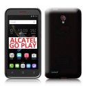 CUSTODIA GEL TPU SILICONE per ALCATEL ONE TOUCH GO PLAY, 7048X COLORE NERO TRASPARENTE