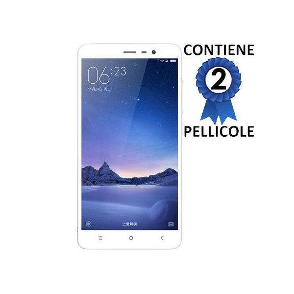 PELLICOLA PROTEGGI DISPLAY per XIAOMI REDMI NOTE 3, REDMI NOTE 3 PRO CONFEZIONE 2 PEZZI