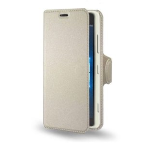 CUSTODIA FLIP ORIZZONTALE SIMILPELLE per MICROSOFT LUMIA 950, LUMIA 950 DUAL CON STAND, INTERNO IN TPU E PORTA CARTE BIANCO