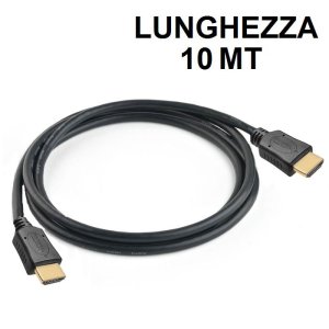 CAVO HDMI MASCHIO TIPO A 19PIN/ HDMI MASCHIO TIPO A 19PIN VERSIONE 1.4 LUNGHEZZA CAVO 10 MT AA14310 COLORE NERO VULTECH