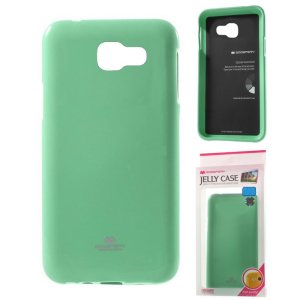 CUSTODIA GEL TPU SILICONE per SAMSUNG SM-A510 GALAXY A5 (2016) COLORE VERDE ACQUA LUCIDO CON GLITTER ALTA QUALITA' MERCURY