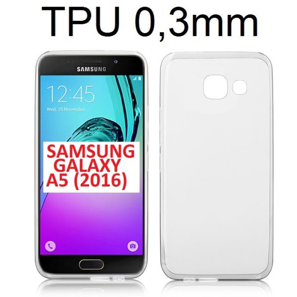 CUSTODIA GEL TPU SILICONE ULTRA SLIM 0,3mm TRASPARENTE per SAMSUNG SM-A510 GALAXY A5 (2016)