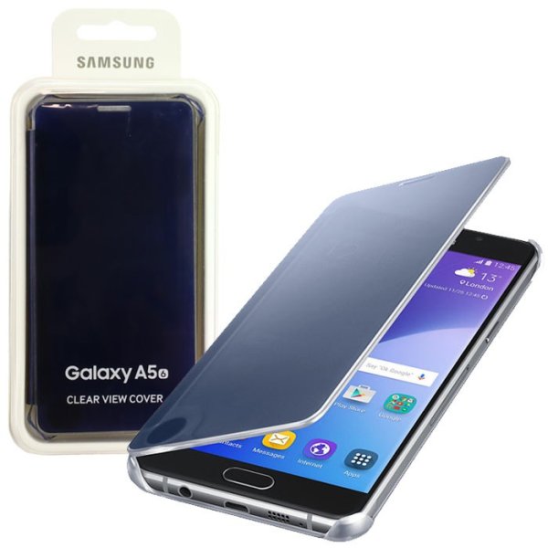 CUSTODIA BOOK ORIGINALE SAMSUNG per SM-A510 GALAXY A5 (2016) CON ACCESSO AL DISPOSITIVO CON COVER CHIUSA NERO BLISTER