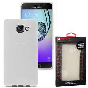 CUSTODIA GEL TPU SILICONE TRASPARENTE per SAMSUNG SM-A310 GALAXY A3 (2016) ALTA QUALITA' MOCCA BLISTER