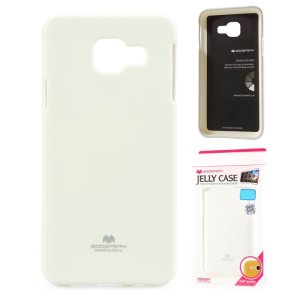 CUSTODIA GEL TPU SILICONE per SAMSUNG SM-A310 GALAXY A3 (2016) COLORE BIANCO LUCIDO CON GLITTER ALTA QUALITA' MERCURY