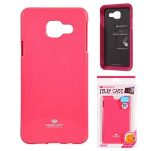 CUSTODIA GEL TPU SILICONE per SAMSUNG SM-A310 GALAXY A3 (2016) COLORE FUCSIA LUCIDO CON GLITTER ALTA QUALITA' MERCURY