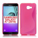 CUSTODIA GEL TPU SILICONE DOUBLE per SAMSUNG SM-A710 GALAXY A7 (2016) COLORE ROSA