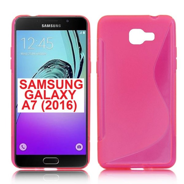 CUSTODIA GEL TPU SILICONE DOUBLE per SAMSUNG SM-A710 GALAXY A7 (2016) COLORE ROSA