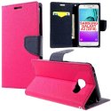 CUSTODIA FLIP ORIZZONTALE per SAMSUNG SM-A310 GALAXY A3 (2016) CON STAND, INTERNO IN TPU SILICONE E PORTA CARTE COLORE FUCSIA