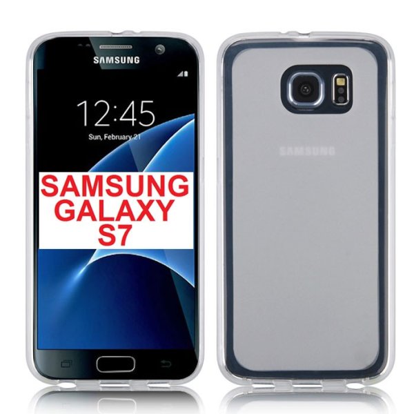 CUSTODIA GEL TPU SILICONE per SAMSUNG SM-G930 GALAXY S7 COLORE BIANCO TRASPARENTE