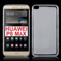 CUSTODIA GEL TPU SILICONE per HUAWEI P8 MAX COLORE BIANCO TRASPARENTE