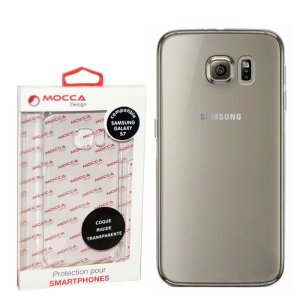 CUSTODIA BACK RIGIDA TRASPARENTE per SAMSUNG SM-G930 GALAXY S7 ALTA QUALITA' MOCCA BLISTER