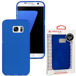 CUSTODIA GEL TPU SILICONE per SAMSUNG SM-G930 GALAXY S7 ALTA QUALITA' MOCCA BLISTER COLORE BLU