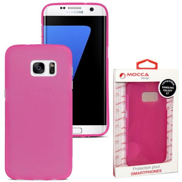 CUSTODIA GEL TPU SILICONE per SAMSUNG SM-G930 GALAXY S7 ALTA QUALITA' MOCCA BLISTER COLORE ROSA