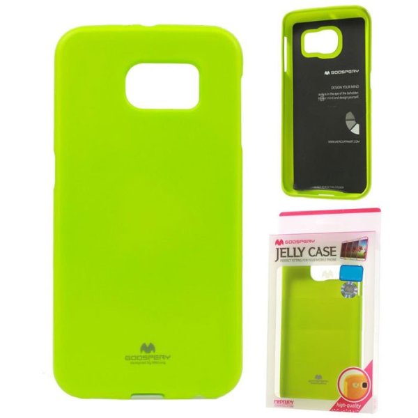 CUSTODIA GEL TPU SILICONE per SAMSUNG SM-G930 GALAXY S7 COLORE VERDE LUCIDO CON GLITTER ALTA QUALITA' MERCURY BLISTER