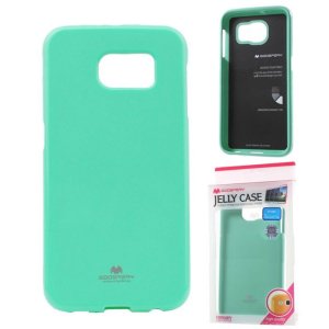 CUSTODIA GEL TPU SILICONE per SAMSUNG SM-G930 GALAXY S7 COLORE VERDE ACQUA LUCIDO CON GLITTER ALTA QUALITA' MERCURY