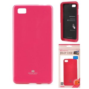 CUSTODIA GEL TPU SILICONE per HUAWEI ASCEND P8 COLORE FUCSIA LUCIDO CON GLITTER ALTA QUALITA' MERCURY BLISTER