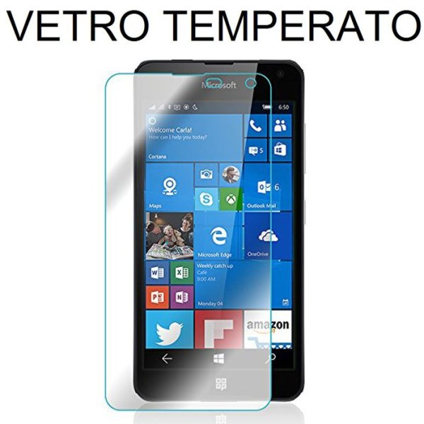 PELLICOLA PROTEGGI DISPLAY VETRO TEMPERATO 0,33mm per MICROSOFT LUMIA 650