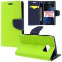 CUSTODIA FLIP ORIZZONTALE per SAMSUNG SM-G935 GALAXY S7 EDGE CON STAND, INTERNO IN TPU E TASCHE PORTA CARTE COLORE VERDE