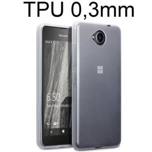 CUSTODIA per MICROSOFT LUMIA 650 IN GEL TPU SILICONE ULTRA SLIM 0,3mm TRASPARENTE