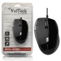 MOUSE OTTICO USB 2.0 MOU-4082 CON RISOLUZIONE REGOLABILE DA 800Dpi A 1200Dpi E 5 TASTI COLORE NERO E GRIGIO VULTECH BLISTER