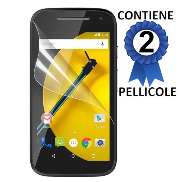 PELLICOLA PROTEGGI DISPLAY per MOTOROLA MOTO E (2ª generazione), MOTO E LTE, MOTO E2 CONFEZIONE 2 PEZZI