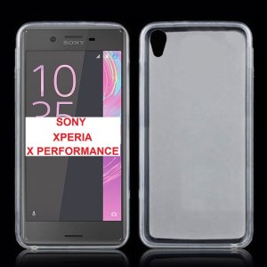 CUSTODIA GEL TPU SILICONE TRASPARENTE per SONY XPERIA X PERFORMANCE F8131, X PERFORMANCE DUAL F8132