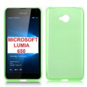 CUSTODIA GEL TPU SILICONE per MICROSOFT LUMIA 650 COLORE VERDE TRASPARENTE