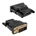 ADATTATORE VIDEO DVI 24+1 (MASCHIO) A HDMI (FEMMINA) CON CONNETTORI PLACCATI IN ORO COLORE NERO SN30134 VULTECH