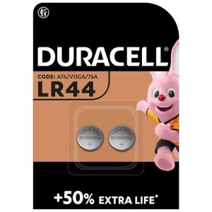 BATTERIE ALCALINA A BOTTONE LR44 1,5V 150mAh PER CALCOLATRICI, OROLOGI (CONFEZIONE DA 4 PEZZI) DURACELL