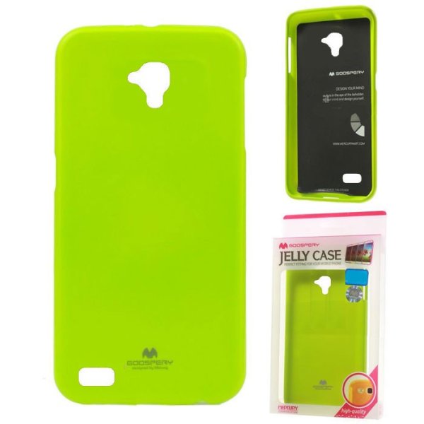 CUSTODIA GEL TPU SILICONE per HUAWEI Y5, Y560 COLORE VERDE LUCIDO CON GLITTER ALTA QUALITA' MERCURY BLISTER