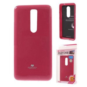 CUSTODIA GEL TPU SILICONE per MOTOROLA MOTO X PLAY, MOTO X PLAY DUAL FUCSIA LUCIDO CON GLITTER ALTA QUALITA' MERCURY BLISTER