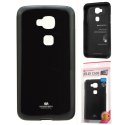 CUSTODIA GEL TPU SILICONE per HUAWEI G8, GX8 COLORE NERO LUCIDO CON GLITTER ALTA QUALITA' MERCURY BLISTER