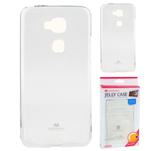 CUSTODIA GEL TPU SILICONE TRASPARENTE per HUAWEI G8, GX8 ALTA QUALITA' MERCURY BLISTER