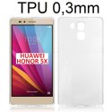 CUSTODIA GEL TPU SILICONE ULTRA SLIM TRASPARENTE 0,3mm per HUAWEI HONOR 5X, GR5