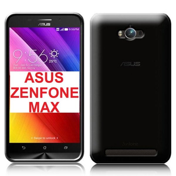 CUSTODIA GEL TPU SILICONE per ASUS ZENFONE MAX ZC550KL COLORE NERO TRASPARENTE