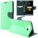 CUSTODIA per LG G5, G5 SE, G5 LITE - FLIP ORIZZONTALE CON INTERNO IN TPU SILICONE, STAND E CHIUSURA MAGNETICA VERDE ACQUA