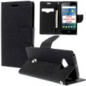 CUSTODIA FLIP ORIZZONTALE per ACER LIQUID Z530, LIQUID Z530S CON INTERNO IN TPU SILICONE, STAND E TASCHE PORTA CARTE COLORE NERO