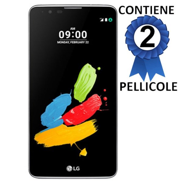 PELLICOLA PROTEGGI DISPLAY per LG STYLUS 2, K520 CONFEZIONE 2 PEZZI