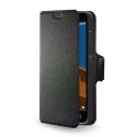 CUSTODIA FLIP ORIZZONTALE SIMILPELLE per VODAFONE SMART FIRST 6, VF695 CON STAND E INTERNO IN TPU SILICONE COLORE NERO