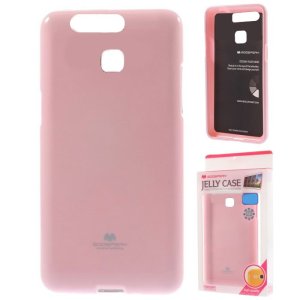 CUSTODIA GEL TPU SILICONE per HUAWEI P9 COLORE ROSA LUCIDO CON GLITTER ALTA QUALITA' MERCURY BLISTER