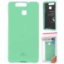 CUSTODIA GEL TPU SILICONE per HUAWEI P9 COLORE VERDE ACQUA LUCIDO CON GLITTER ALTA QUALITA' MERCURY BLISTER