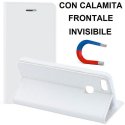 CUSTODIA FLIP ORIZZONTALE SIMILPELLE per HUAWEI P9 CON CHIUSURA MAGNETICA INVISIBILE, STAND ED INTERNO IN TPU COLORE BIANCO